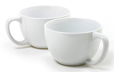 Jumbo White Ceramic Mug - 2 Count