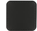 Bottom view of the Ballarini La Patisserie scalloped square nonstick cake pan in black, 9.5 inches, displayed on a white background.