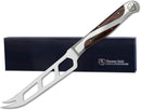 5-inch cheese and tomato knife with a perforated stainless steel blade and fork tip, shown on a white background.