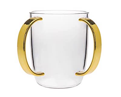 Acrylic Wash Cup Gold Handles