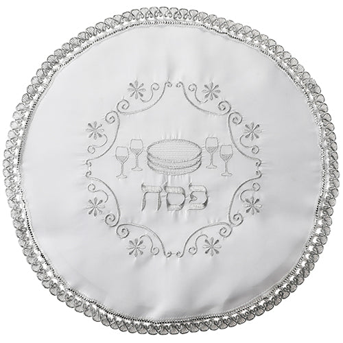 18" Satin Passover Matzo Cover with Embroidery