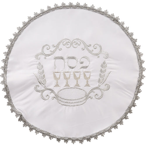 18" Satin Passover Matzo Cover with Embroidery