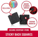 7/8" Square Velcro- Black 12 Sets