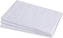 Set of three white checkered STAR Classic Kitchen Dish Towels neatly folded on a white surface.