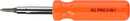 KC Professional 97432 6-in-1 screwdriver with an orange handle and interchangeable bits on a white background.