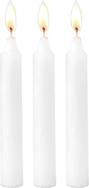 Ner Mitzvah 6-inch candles with tapered tips, standing upright on a white background.