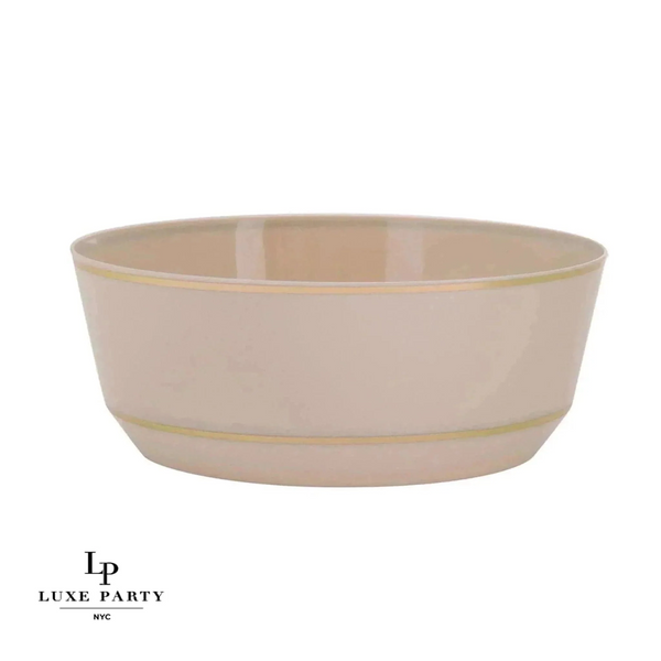 14oz Bowl Blush with Gold Band