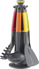 Joseph Joseph 10118 Elevate Carousel Nylon Kitchen Utensil Set with Rotating Storage Stand, 6-piece, Multicolored