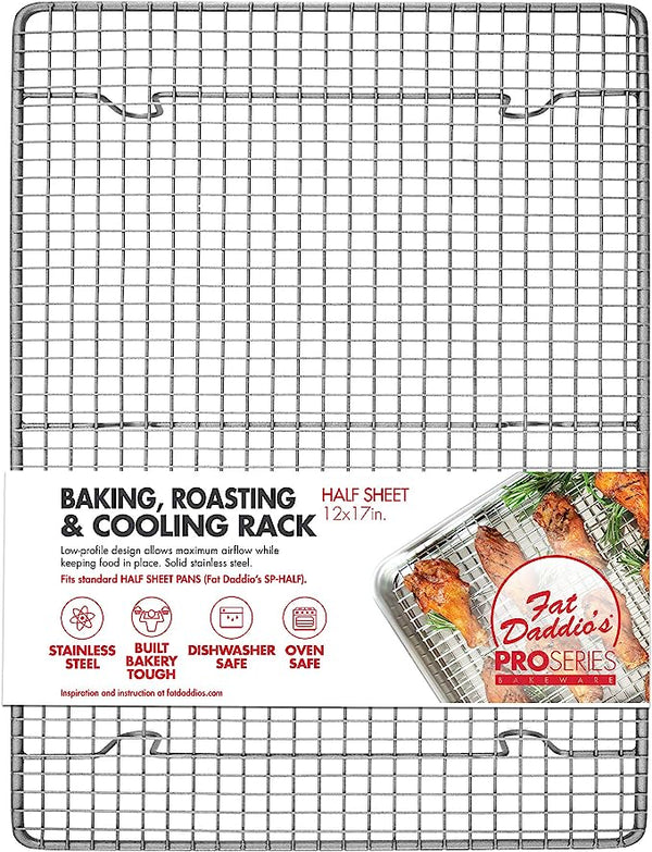 Fat Daddios Stainless Steel, Baking, Roasting, Cooling Rack, 12 in x 17 in