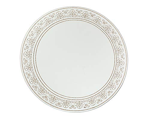 Philip Whitney Round Mirror Charger Plate Dot Champagne Design