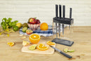 Sleek and functional knife storage solution from Kuhn Rikon, a transparent block with black accents that keeps knives organized and visible.