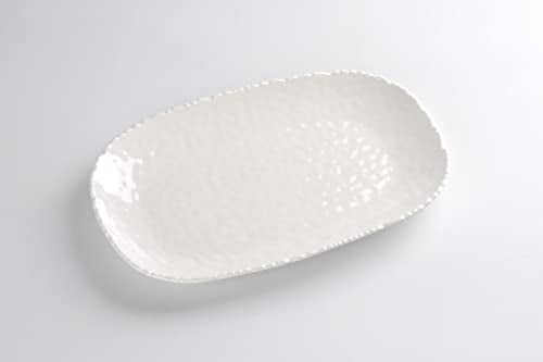 Pampa Bay Shatterproof Melamine Medium Serving Platter, 14 x 9 Inch, Food, Freezer, Dishwasher Safe, White