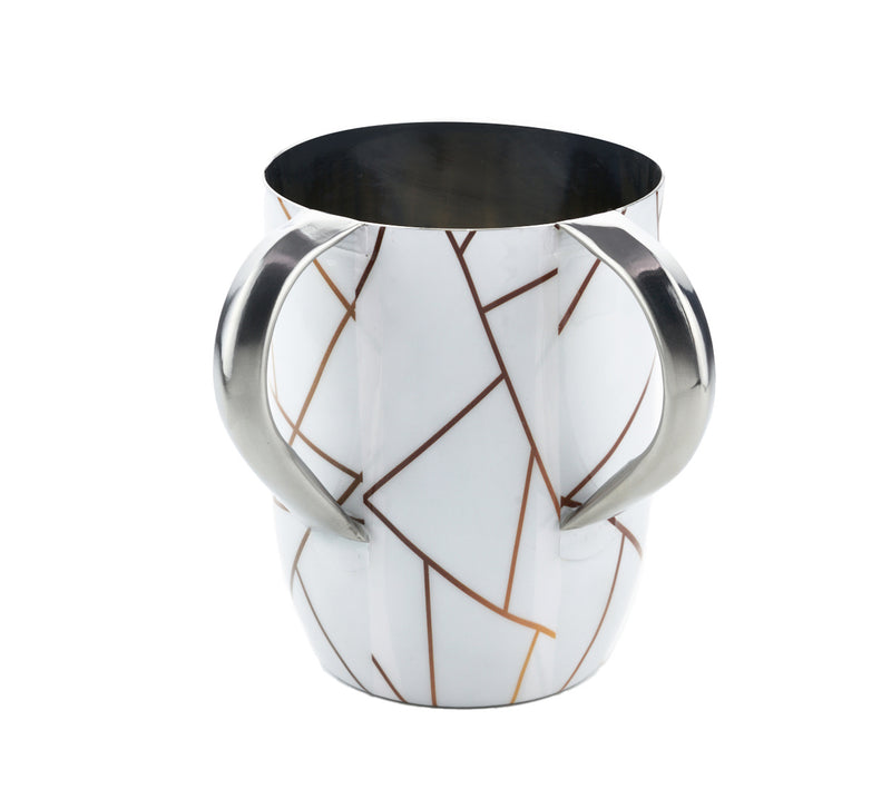 Stainless Steel White / Gold Coated Wash Cup