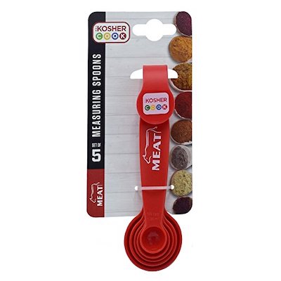 5pc Measuring Spoon Set Red