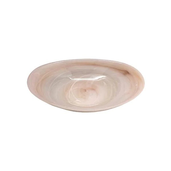 Alabaster Blush Small Oval Serving Bowl