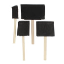 Foam Brush Set, 4 piece, includes 1", 2", 3", and 4" foam brushes with wooden handles