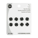 Black Sew-On Snaps by Dritz, 8 Sets, Size T-TAM 1