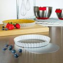 Fat Daddios Anodized Aluminum, Fluted Tart Pan Removable Bottom, 8 in x 1 in