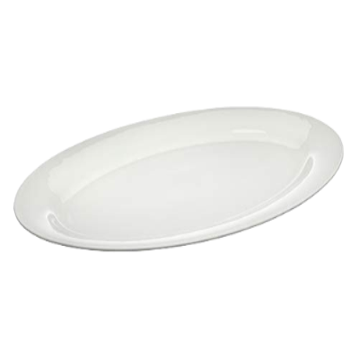 14" White Bone China Platter
