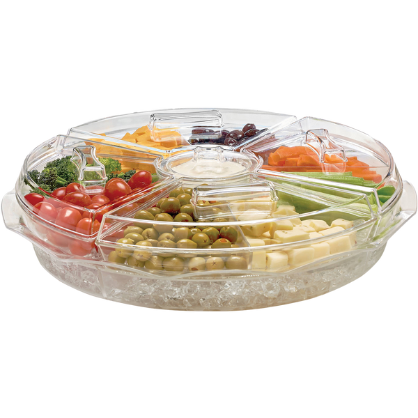 Kitchen Details 8-Section Ice Chilled Appetizer Platter Tray