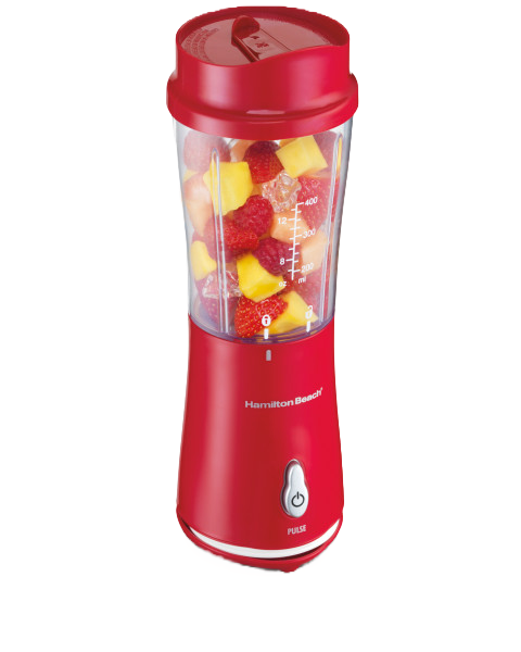 Hamilton Beach Single-Serve Blender + Travel Lid, One Size , Red