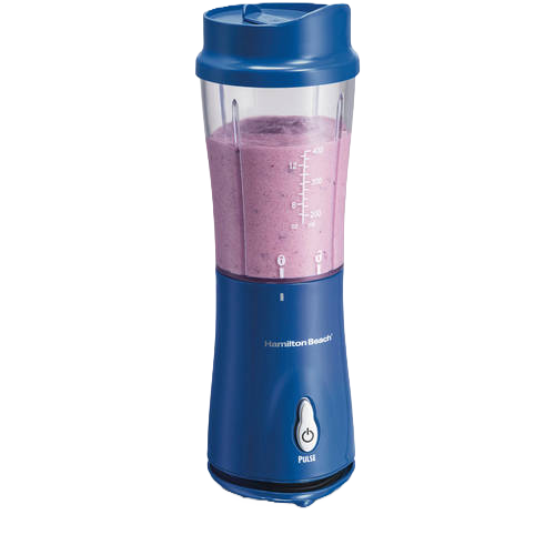 Hamilton Beach Personal Smoothie Blender with 14 Oz Travel Cup and Lid, Blue 51132 (2755533)