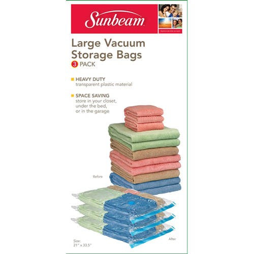 Clear 3-piece Plastic Vacuum Bag