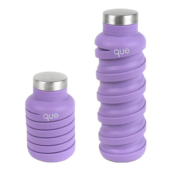 Collapsible Purple Water Bottle