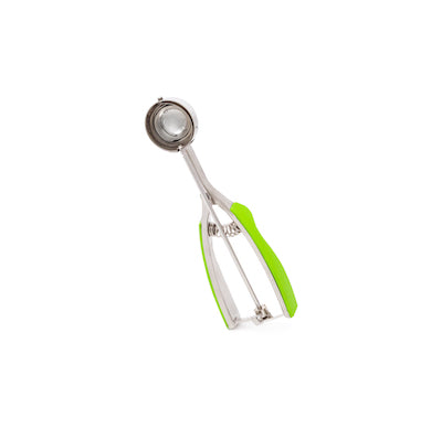 1.6" Stainless Steel Ice Cream Scooper with Green Handle
