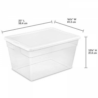 56 Quart Underbed Storage with Wheels and Lid