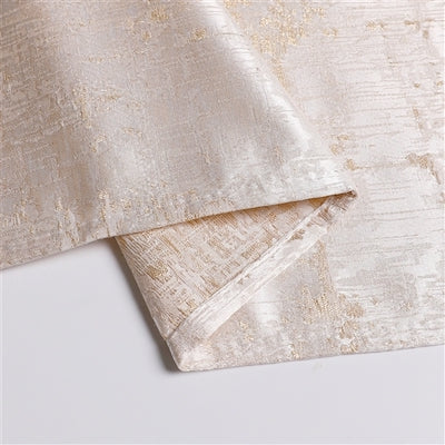 70"x144" Jacquard White Gold Table Cloth