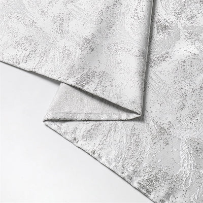 White Gold Rays Jacquard Tablecloth 70"x120"