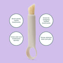 Chef'n ShroomBroom Mushroom Cleaning Brush and Corer, 5.38 inches, Taupe