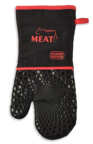 Meat Red Oven Glove – Cotton and Silicone Oven Mitts
