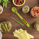 Joseph Joseph 10105 Scoop & Pick Jar Spoon and Fork Set, Green