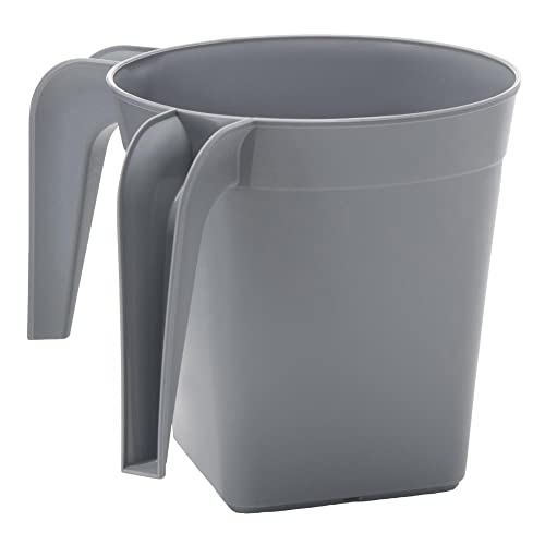 YBM Home Square Plastic Wash Cup, long-lasting, for Ritual hand washing, 1332Grey