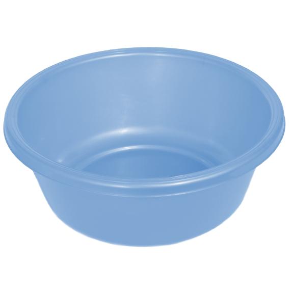 Round plastic wash basin 9.75 in light blue