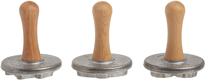 Nordic Ware Holiday Cast Cookie Stamps, 3-inch rounds, Silver