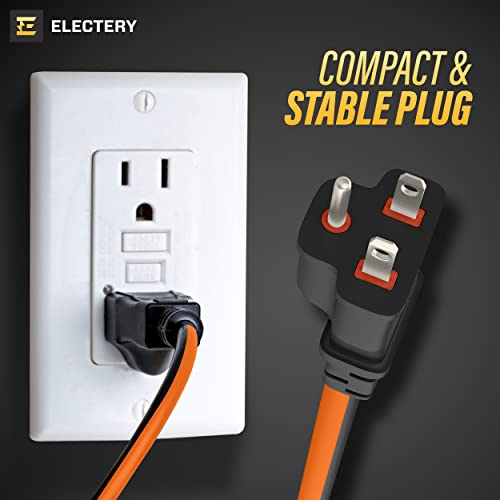 Orange Extension Cord 100 Ft 16/3 SJTW 3 Prong Outdoor Extension Cord 10+ ft - 13 Amps, 125V, Power Cord - Flexible Waterproof Weather Resistant Grounded Plug - ETL Listed for Indoor and Outdoor Use