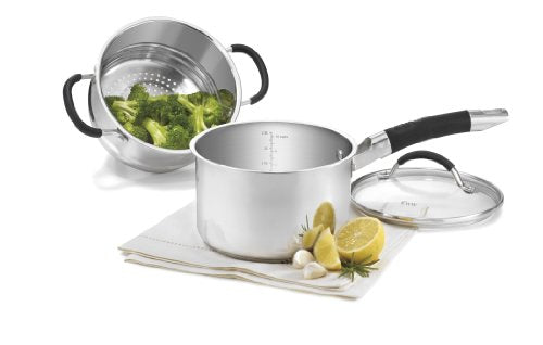 Cuisinart WWS3-318 Weight Watchers 3-Piece Stainless Steel Steaming Set