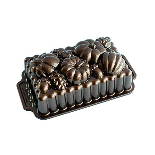 Nordic Ware Harvest Bounty Loaf Pan, One Size, Bronze