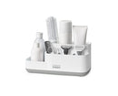 Joseph Joseph EasyStore bathroom caddy in gray with organized compartments.