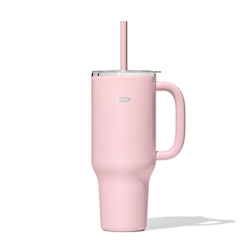 OXO Strive XL Tumbler with Handle – 40 oz. – Rose Quartz