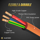 Electery 25 ft orange outdoor extension cord 