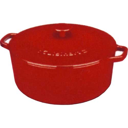 Cuisinart Chef's Classic Enameled Cast Iron 7-Quart Round Covered Casserole, Cardinal Red