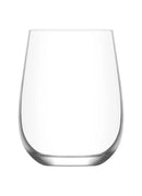 Transparent 16 oz stemless drinking glass set of 6