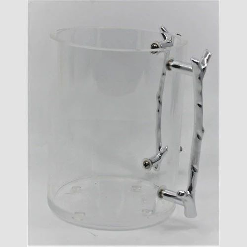 Wash Cup Acrylic Silver Handles Tree Design