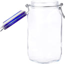 1.5L Fido Square Jar with Blue Lid- 2pcs