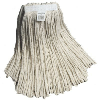 Heavy-weight cotton mop head with a plain white band.
