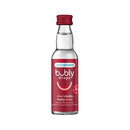 Small 40ml bottle of SodaStream bubly drops in cherry flavor with a red label, showing it is unsweetened and has zero calories.